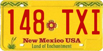 NM license plate 148TXI