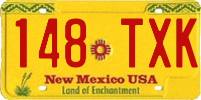 NM license plate 148TXK