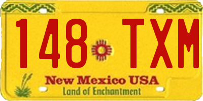 NM license plate 148TXM