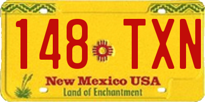 NM license plate 148TXN