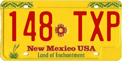 NM license plate 148TXP