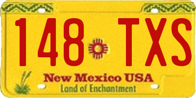NM license plate 148TXS