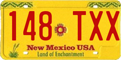 NM license plate 148TXX
