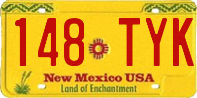 NM license plate 148TYK