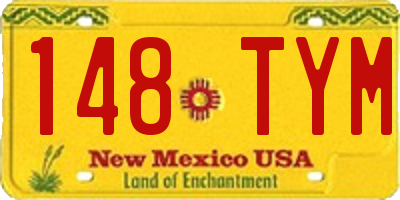 NM license plate 148TYM