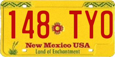 NM license plate 148TYO