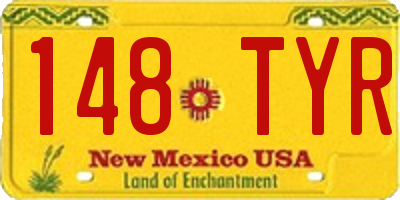 NM license plate 148TYR