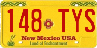 NM license plate 148TYS