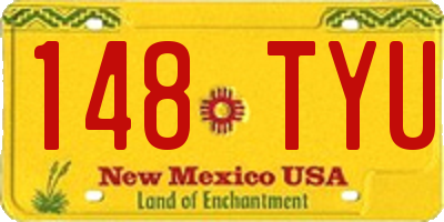 NM license plate 148TYU