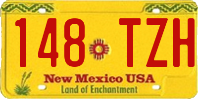 NM license plate 148TZH