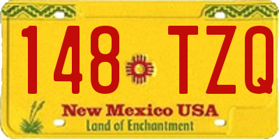 NM license plate 148TZQ
