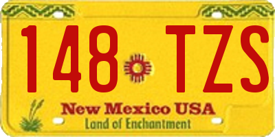 NM license plate 148TZS