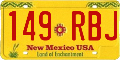 NM license plate 149RBJ