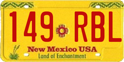 NM license plate 149RBL