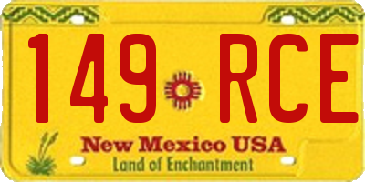 NM license plate 149RCE