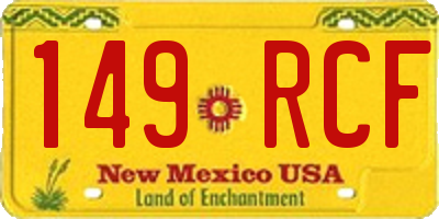 NM license plate 149RCF