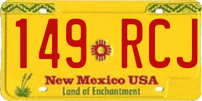 NM license plate 149RCJ