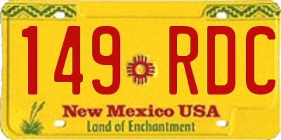 NM license plate 149RDC
