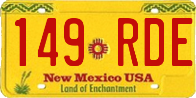 NM license plate 149RDE