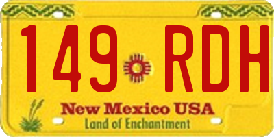 NM license plate 149RDH