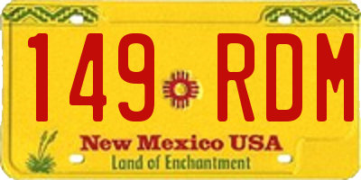 NM license plate 149RDM