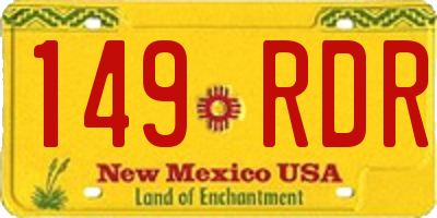 NM license plate 149RDR
