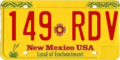 NM license plate 149RDV