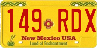 NM license plate 149RDX