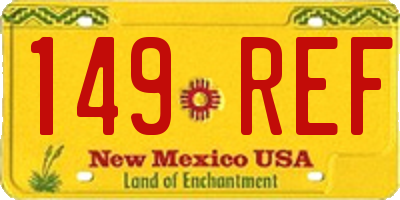 NM license plate 149REF