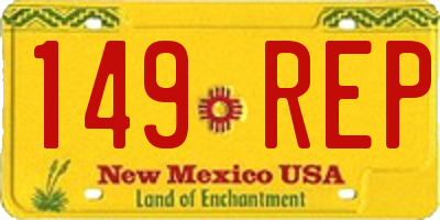 NM license plate 149REP