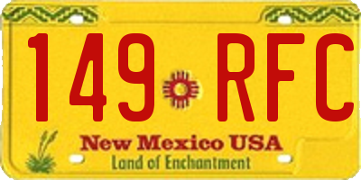 NM license plate 149RFC