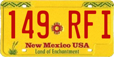 NM license plate 149RFI