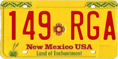 NM license plate 149RGA