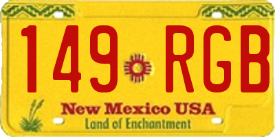 NM license plate 149RGB