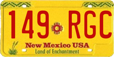 NM license plate 149RGC