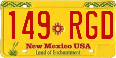 NM license plate 149RGD