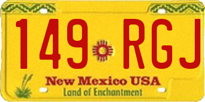 NM license plate 149RGJ