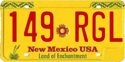 NM license plate 149RGL