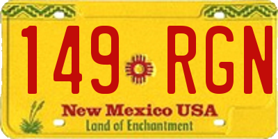 NM license plate 149RGN