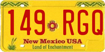 NM license plate 149RGQ