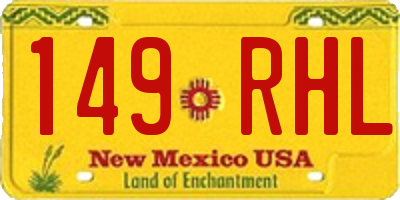 NM license plate 149RHL
