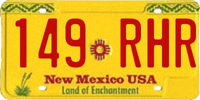 NM license plate 149RHR