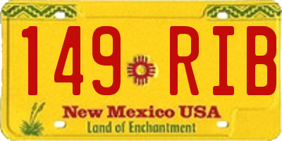NM license plate 149RIB