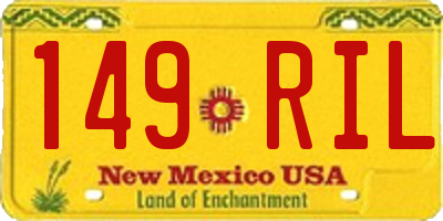 NM license plate 149RIL