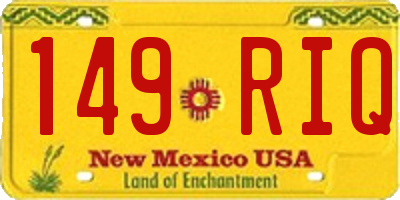 NM license plate 149RIQ