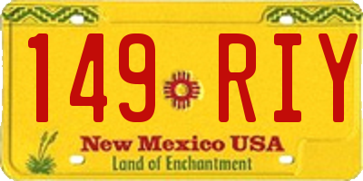 NM license plate 149RIY