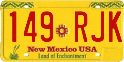 NM license plate 149RJK