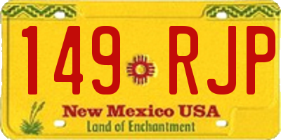 NM license plate 149RJP