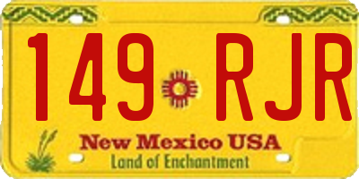NM license plate 149RJR
