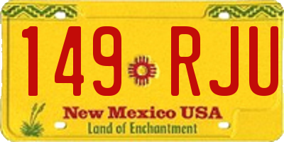 NM license plate 149RJU